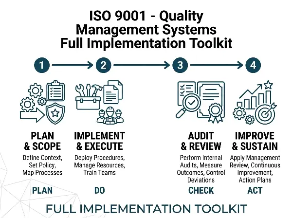 ISO 9001:2015 Quality Management System Implementation Toolkits
